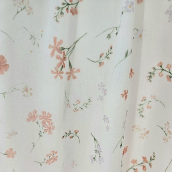 Aritzia Wilfred White Floral Reverie Mini Dress in Birch Women's Size XS NEW - Picture 4 of 11